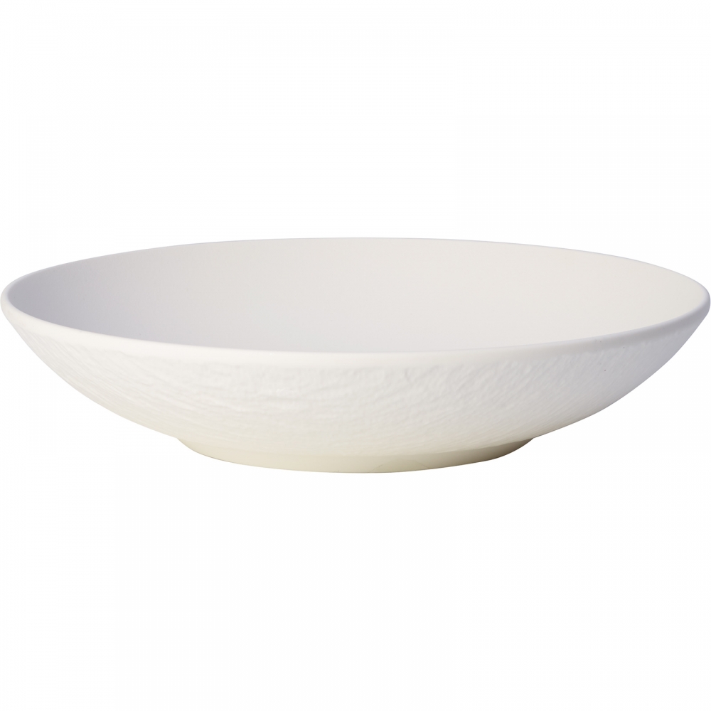 Villeroy & Boch 24cm 430ml flache Schale Manufacture Rock blanc Porzellan weiß