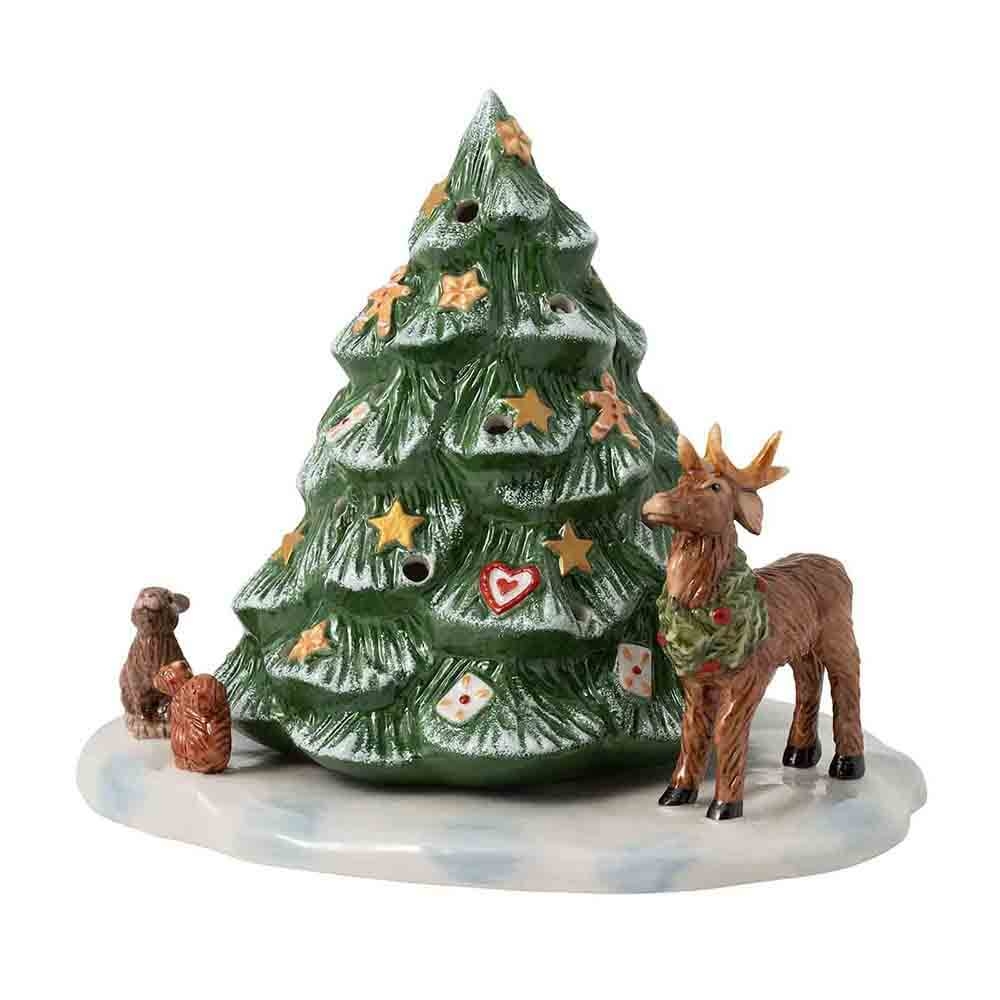 Villeroy & Boch Christmas Toys Weihnachtsbaum mit Waldtieren. Detailbild. Hauptbild.