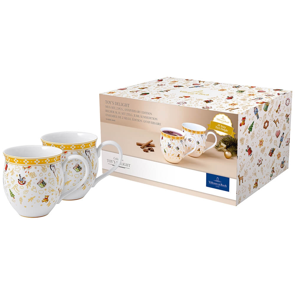 Villeroy & Boch 2er Set 340ml Becher Henkel Toy's Delight Jubiläumsedition Porzellan