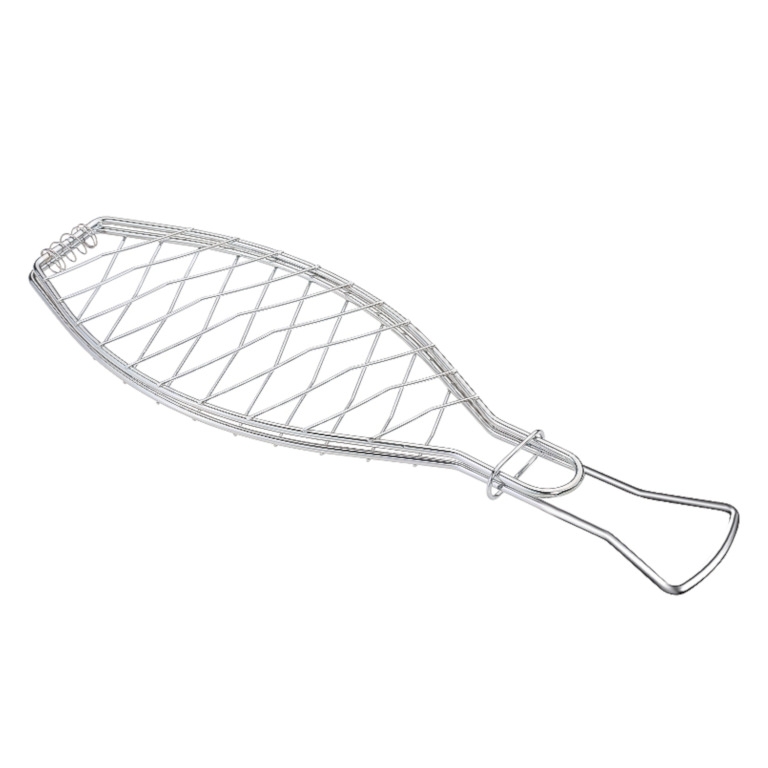 Küchenprofi Fischgrillzange 43cm EASY BBQ Edelstahl Gemüsegrillzange