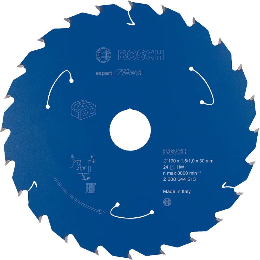 Bosch Kreissägeblatt EX WO H 190x1,5-1x30 24 Zähne