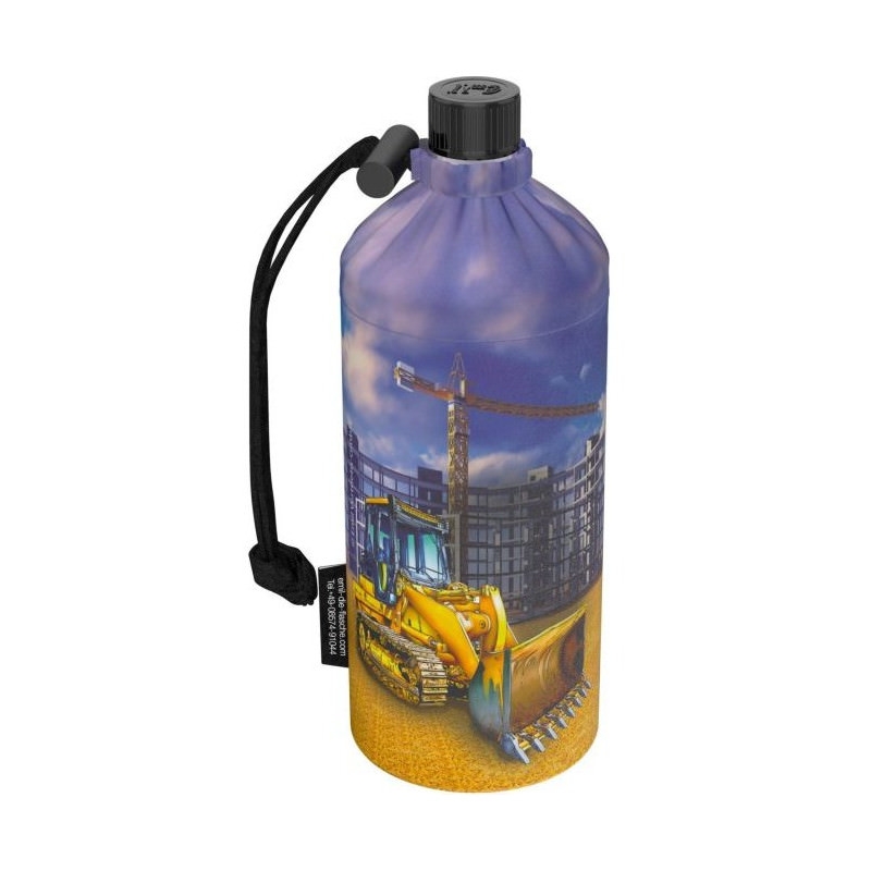 Emil die Flasche 0,4 Liter Trinkflasche mit Isolierung und Flaschenbeutel - Baustelle