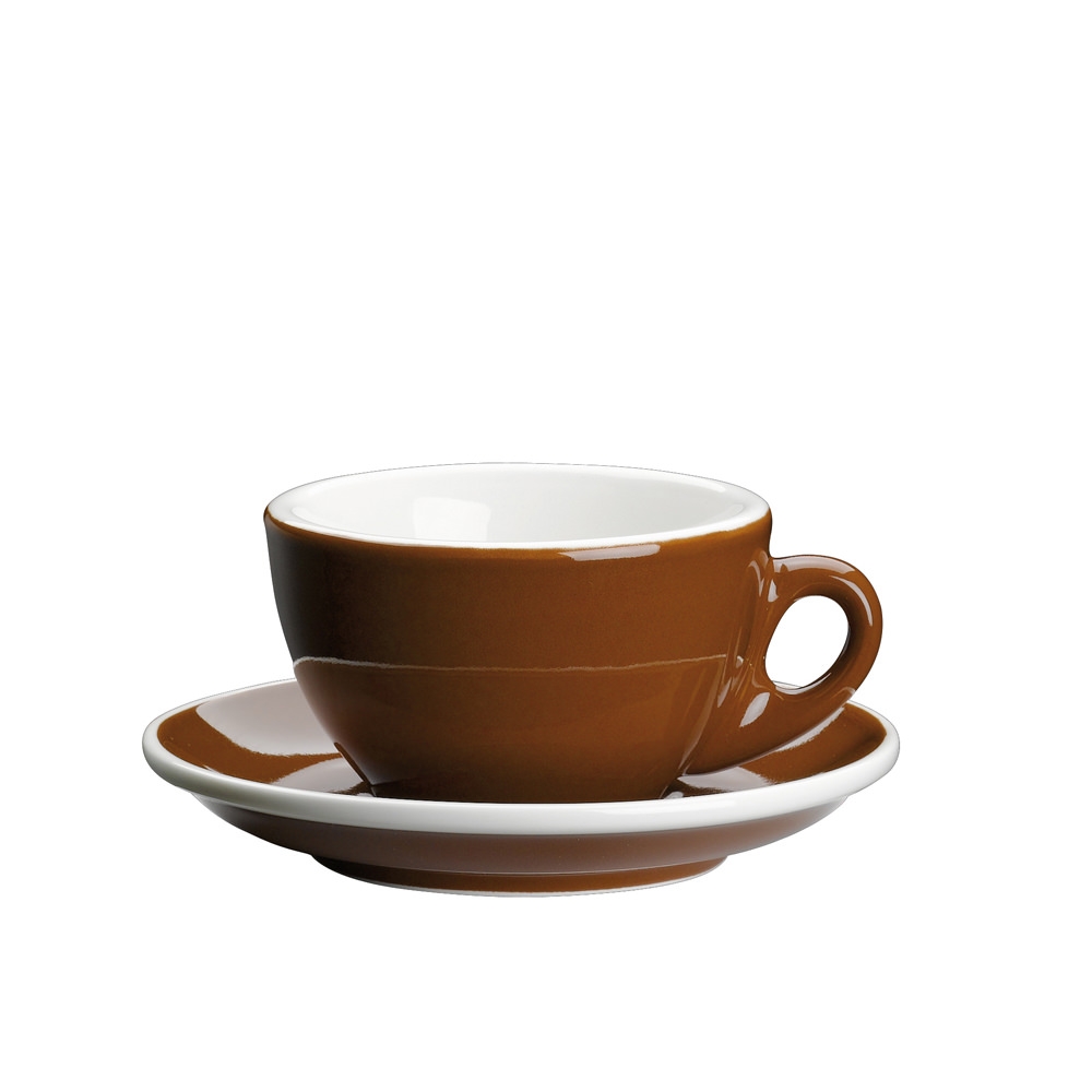 Cilio Cappuccinotasse Roma mit Untertasse in marone braun