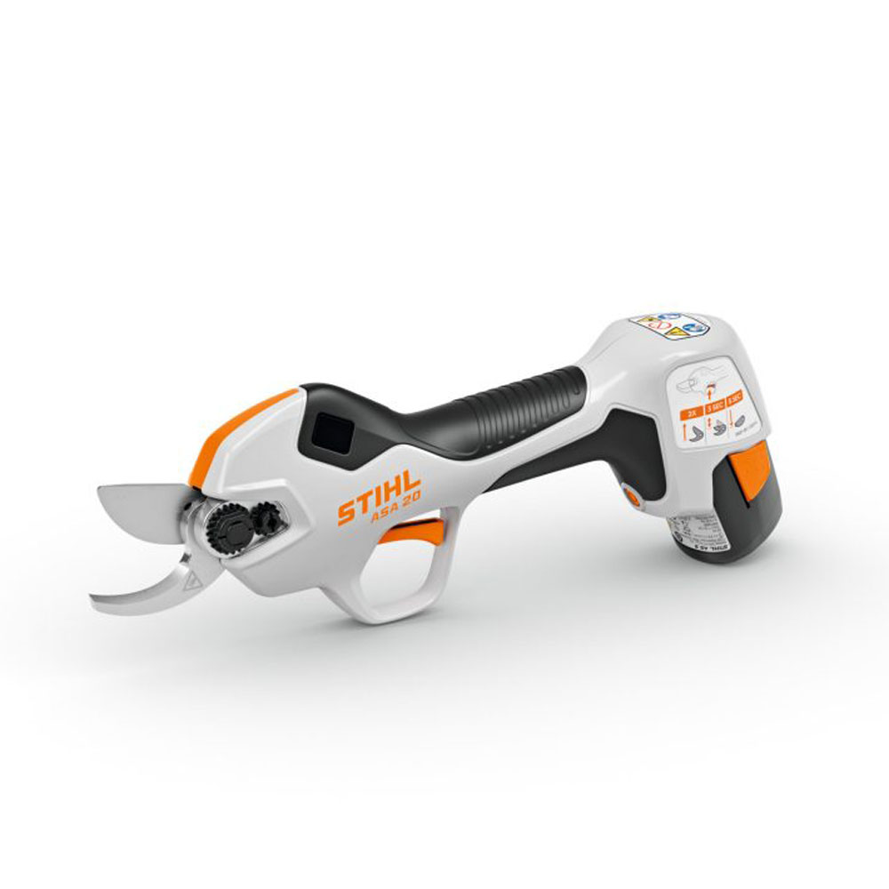 Schräge Ansicht der Stihl Akku-Astschere ASA 20