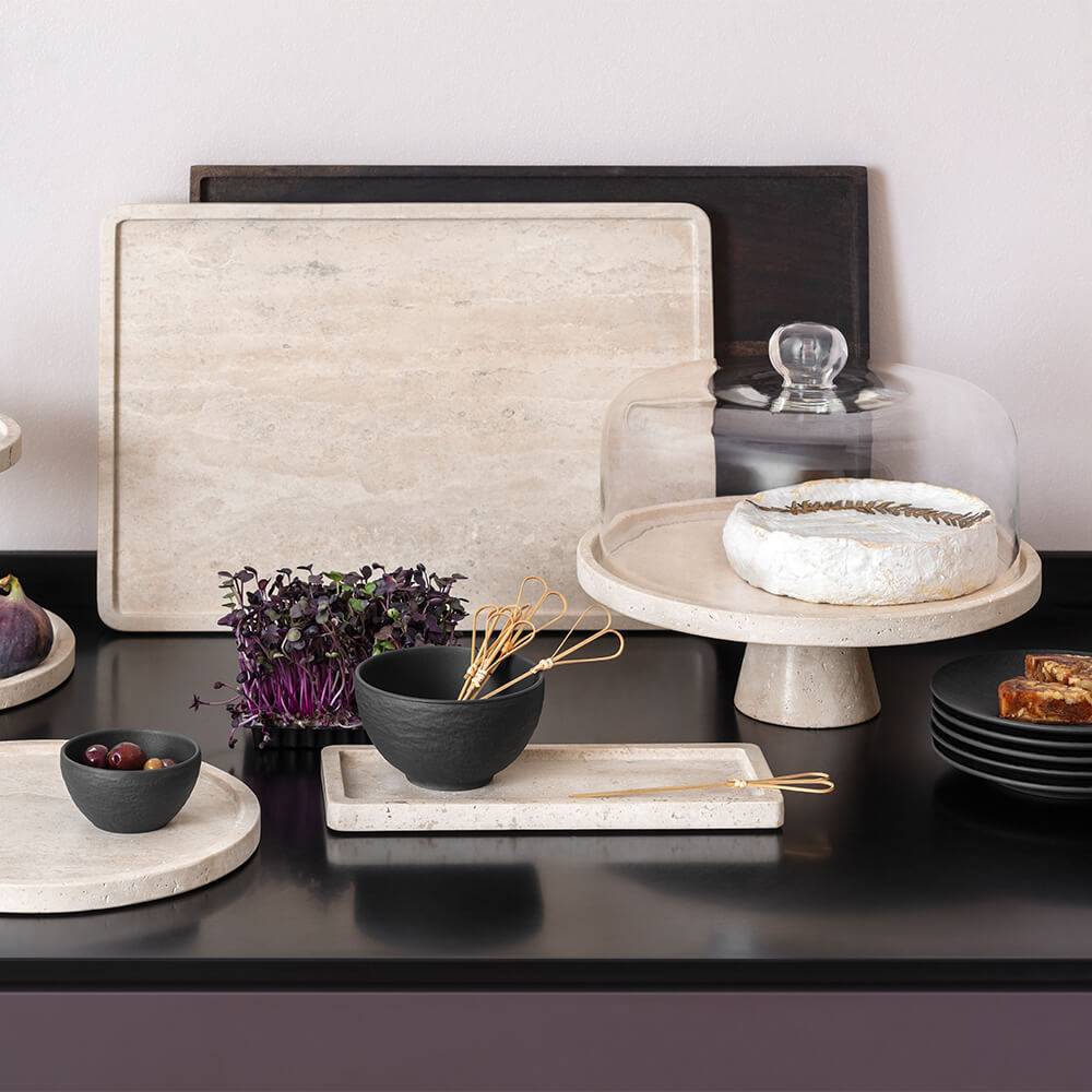 Villeroy & Boch Servierplatte Manufacture Travertine 255mm. Weiteres Stimmungsbild.