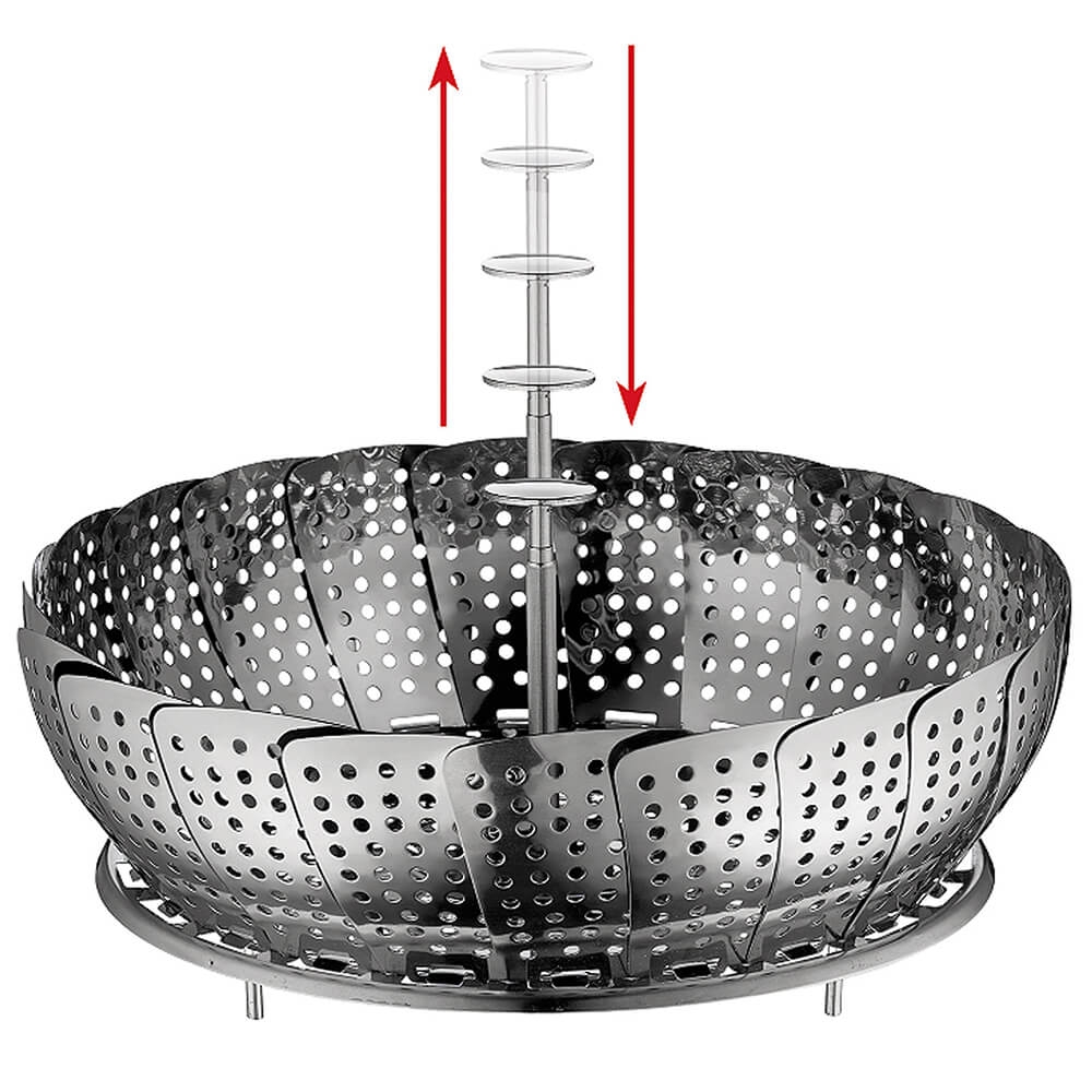 Küchenprofi 24cm Dämpfeinsatz klappbar Edelstahl 1025482824 Detail