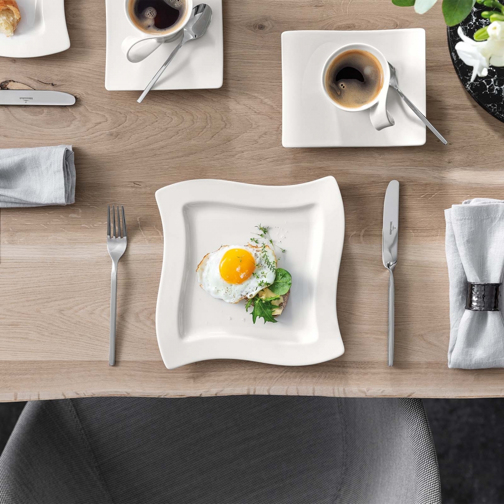 Villeroy und Boch 24cm Frühstücksteller NewWave Porzellan Kuchenteller. Stimmungsbild.