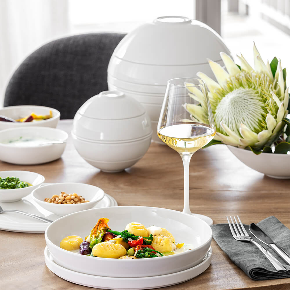 Villeroy & Boch La petite Boule Snacking-Set Weiß. Stimmungsbild.