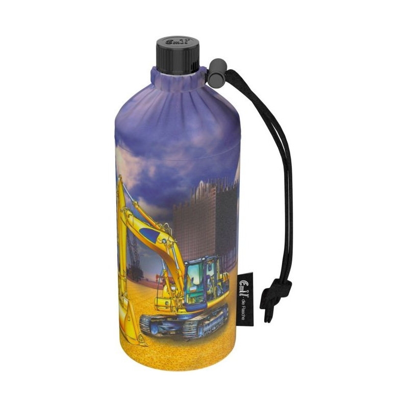 Emil die Flasche 0,4 Liter Trinkflasche mit Isolierung und Flaschenbeutel - Baustelle
