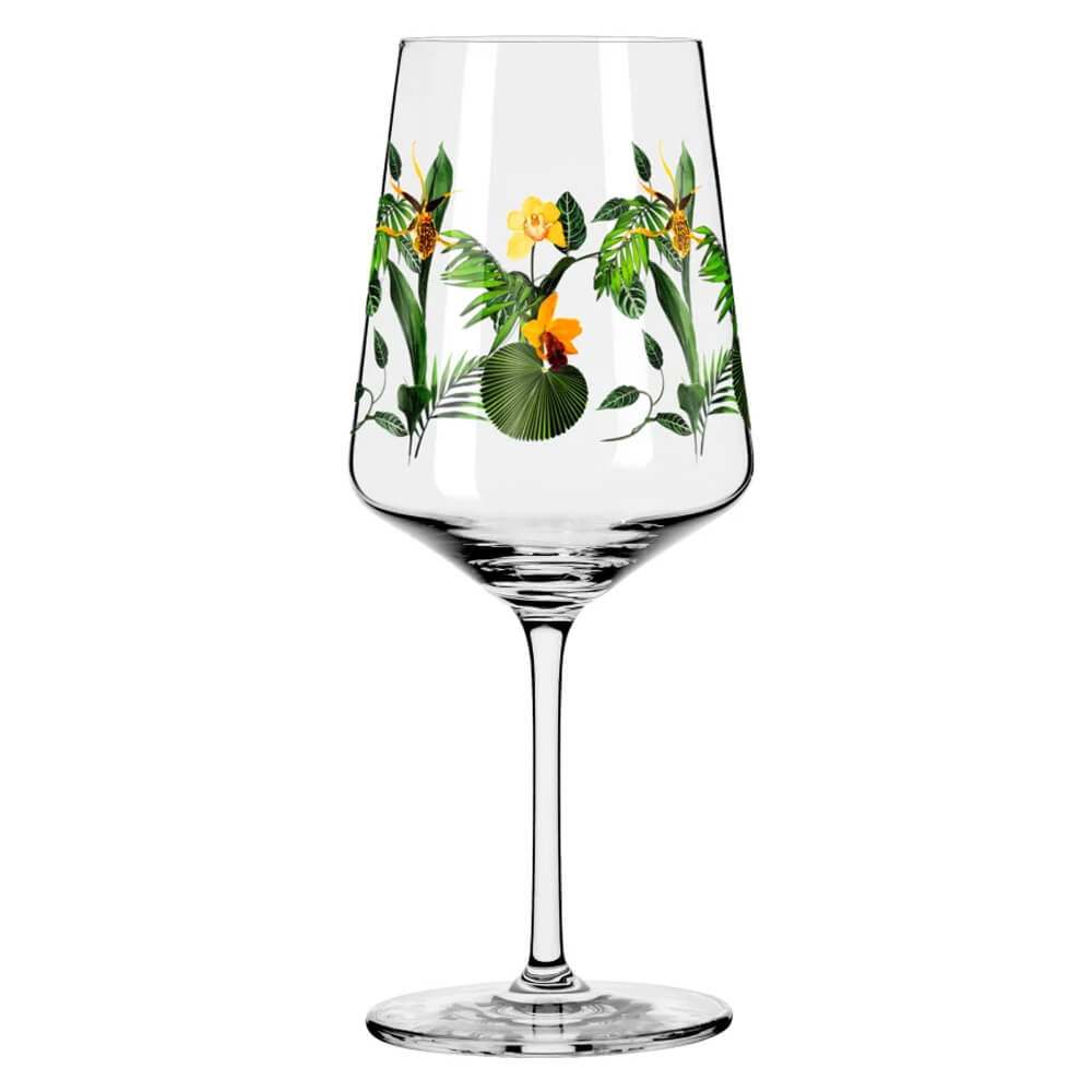 Leeres Ritzenhoff Aperitifglas mit Motiv aus der Serie Sommersonett 16 Rückansicht