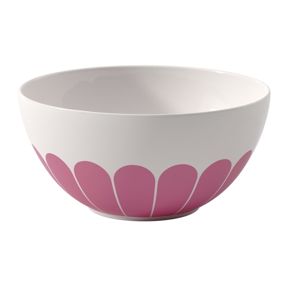 Villeroy & Boch Fleur Couleur Servierschüssel 24cm, Hauptansicht. Zeigt das komplette farbenfrohe Design.