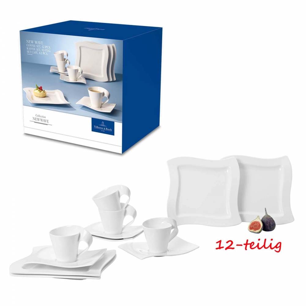 Villeroy und Boch 12-teiliges Kaffee Set NewWave Premium Porzellan. Hauptbild.