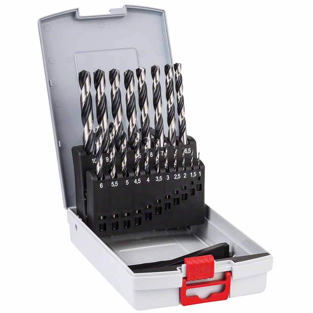 Bosch HSS-Spiralbohrer PointTeQ, 19-tlg., ProBox, 1–10 mm 2608577351