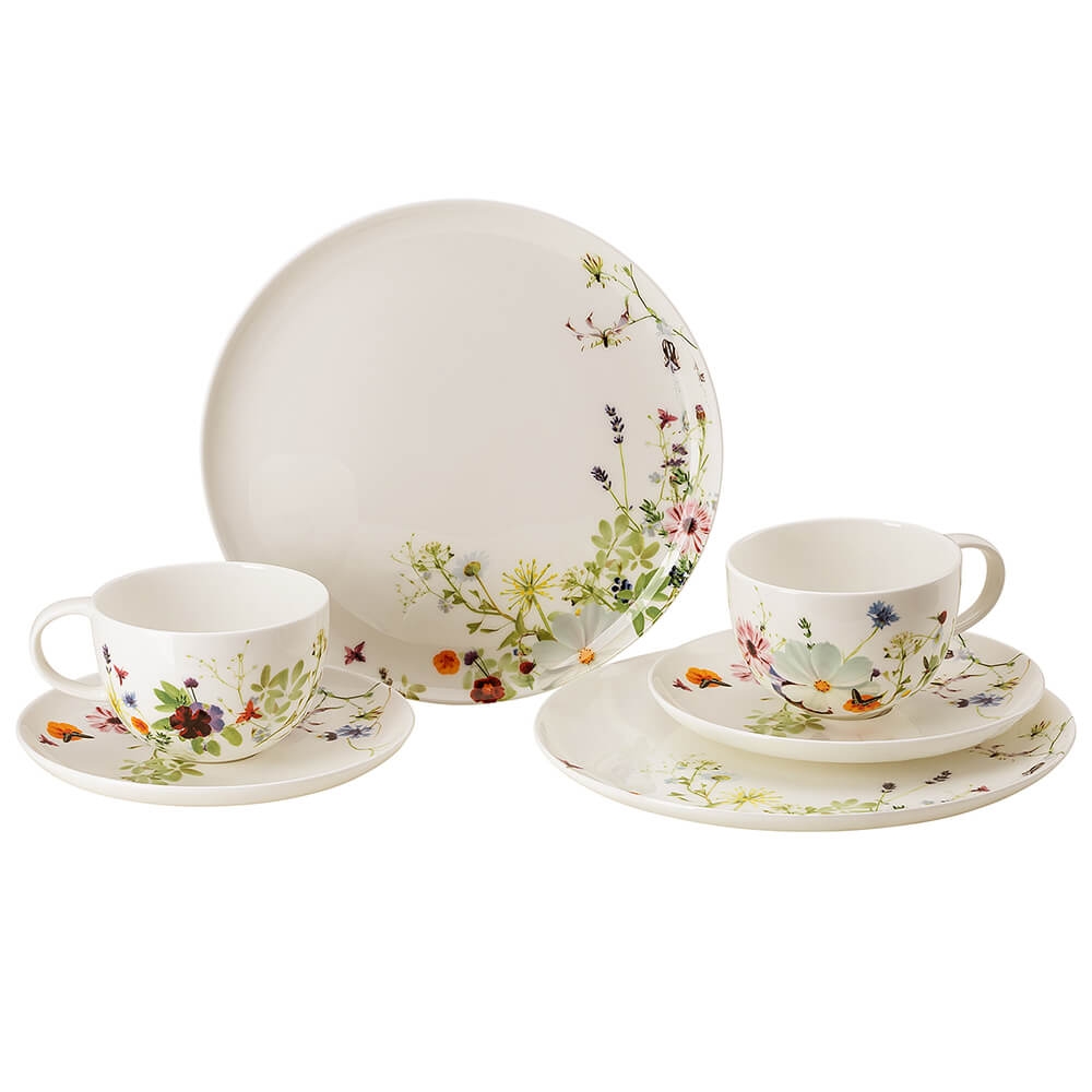 Rosenthal Geschirrset Brillance Grand Air 6-tlg. - Kombitassen und Coupe Teller