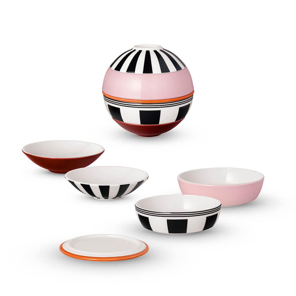 Villeroy & Boch La petite Boule Snacking-Set Memphis. Detailbild.