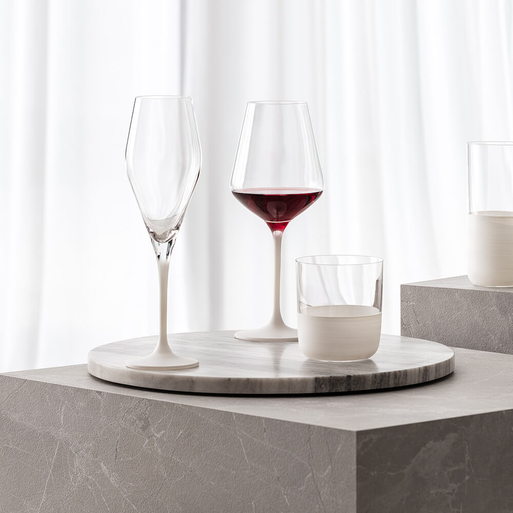 Villeroy & Boch Champagnerglas Manufacture Rock blanc 4-teilig. Stimmungsbild.