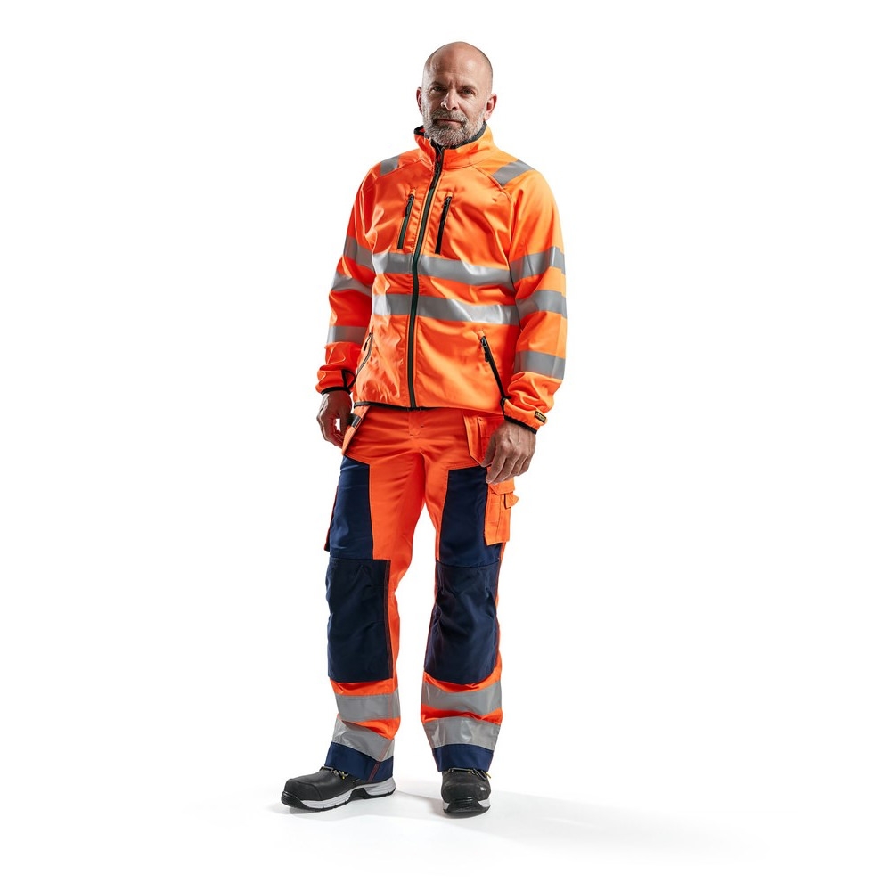 Blakläder 4906 2512 High Vis Softshell Jacke Warnschutzjacke Daumenschlaufen Orange