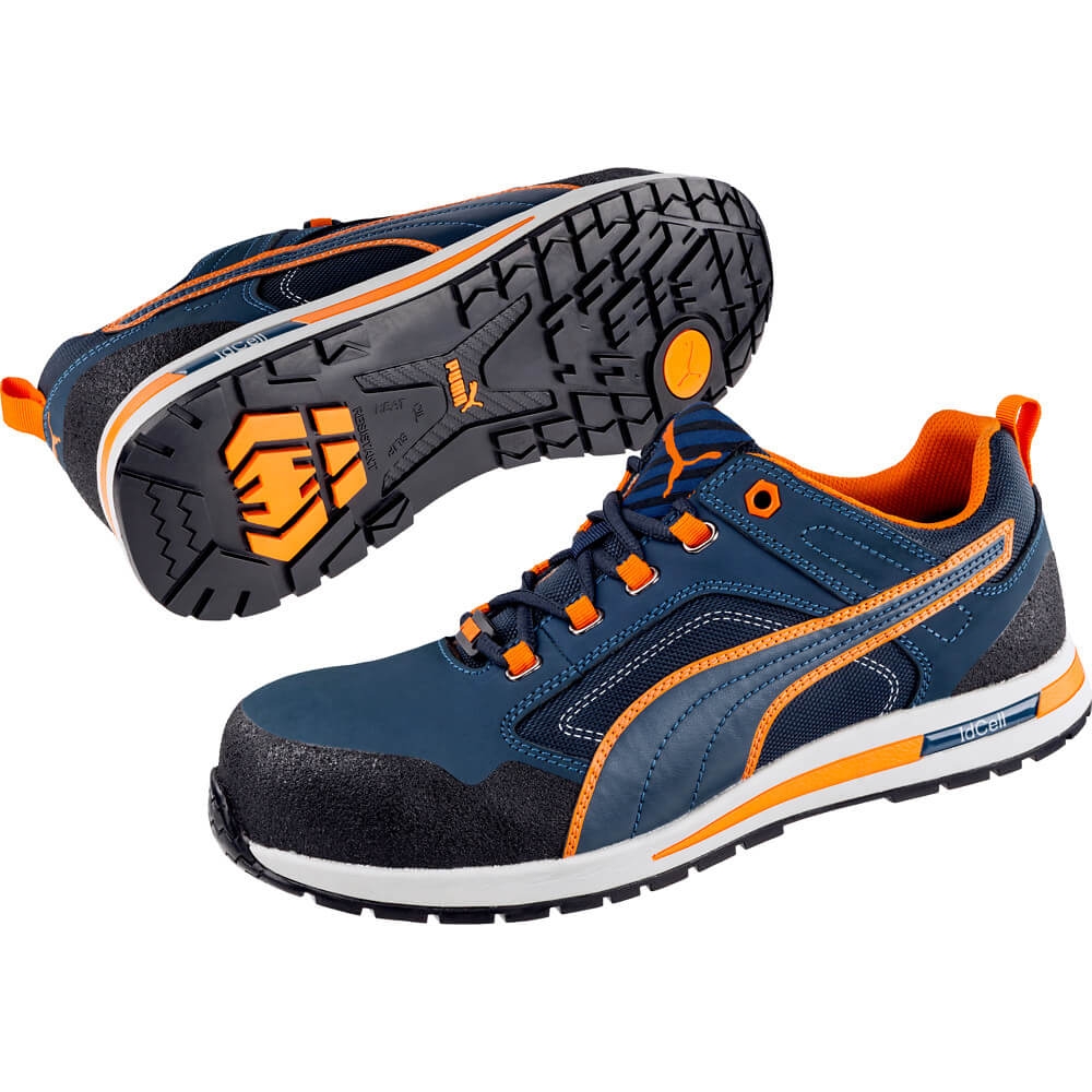 Puma 643100 Sicherheitsschuh Crosstwist Low S3 HRO SRC blau orange 41-46 