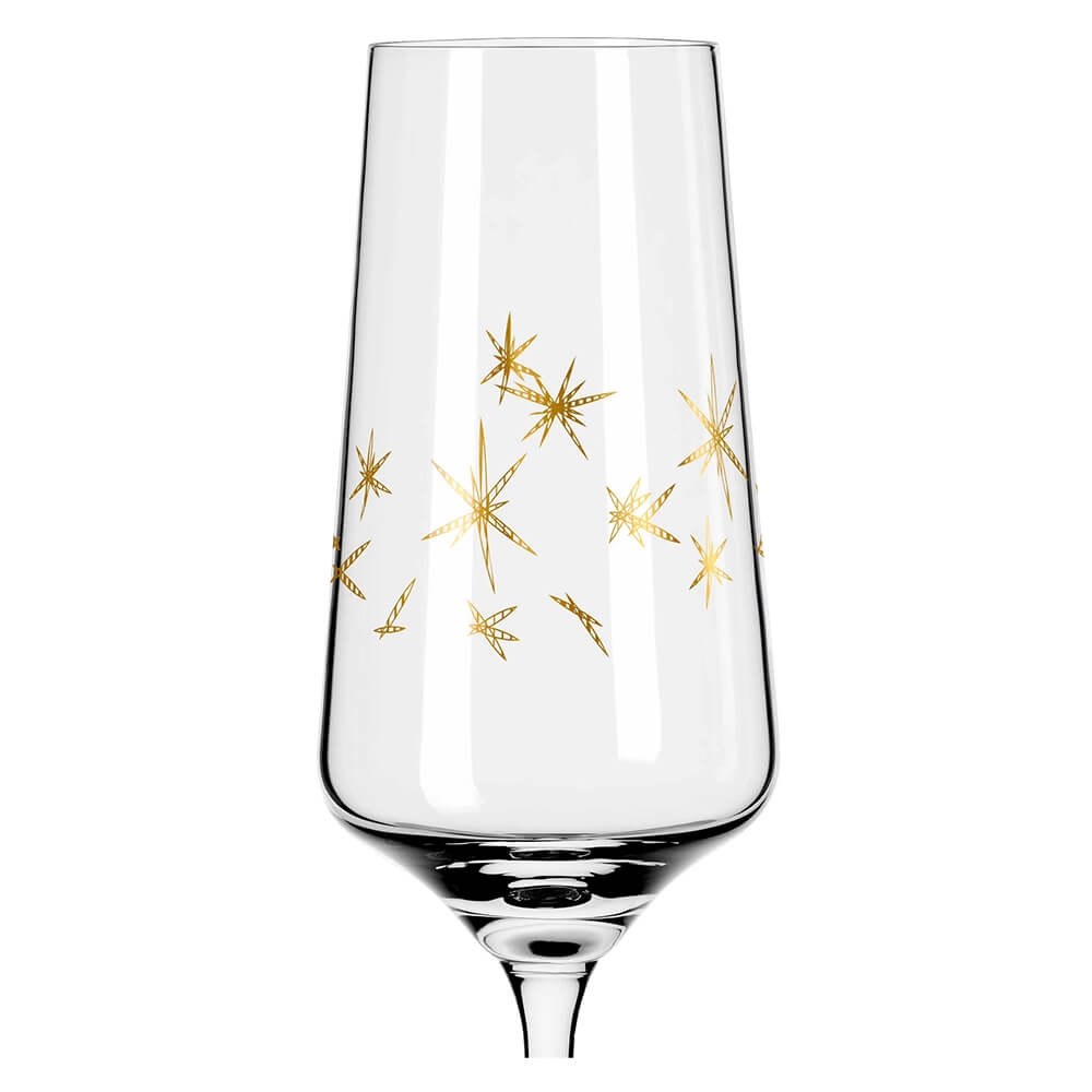 Ritzenhoff Champagnerglas 2er Set Celebration Sterne Gold. Detailbild.