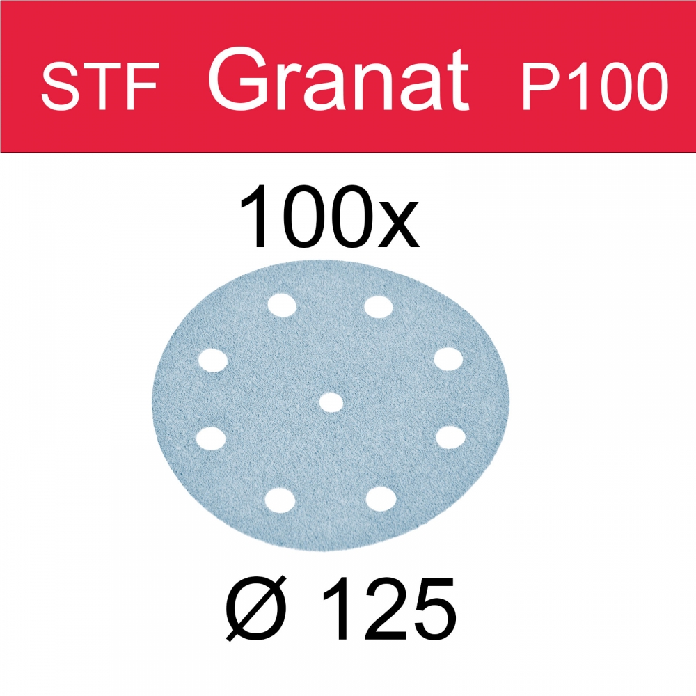 Festool Schleifscheibe Granat STF D125/8 P100 GR/100 497168