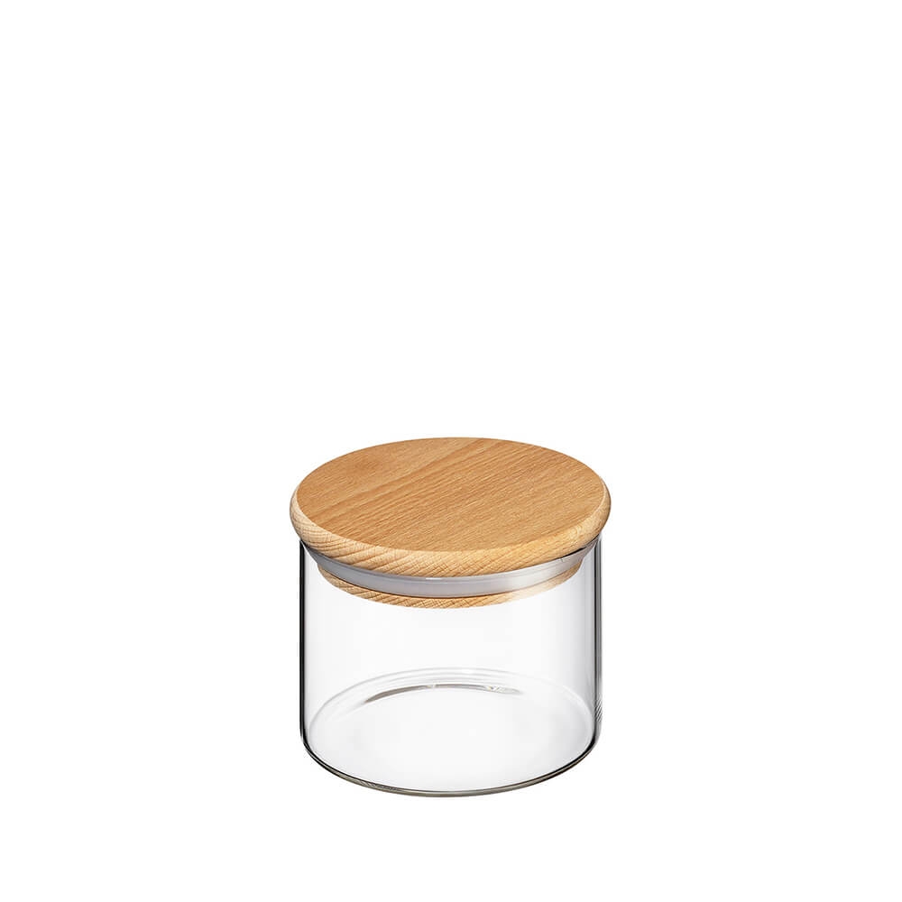 Zassenhaus 350ml Vorratsglas Borosilikatglas mit Holzdeckel