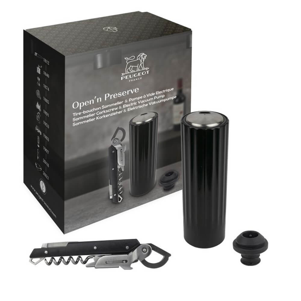 Peugeot Saveurs Vakuumpumpe Sommeliermesser Line OPENn PRESERVE