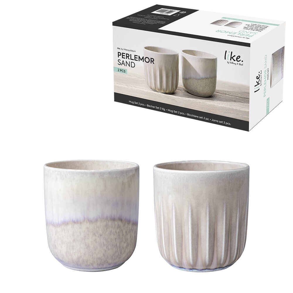 Like by Villeroy und Boch Becher Set Perlemor Sand. Hauptbild.