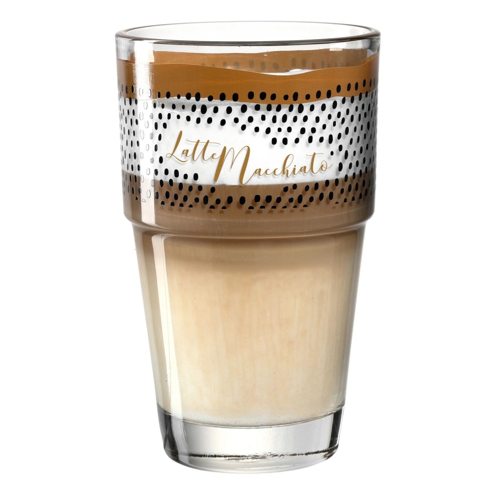 Leonardo 410ml Becher SOLO Latte Macchiato Aufdruck 043470 schwarz Mood