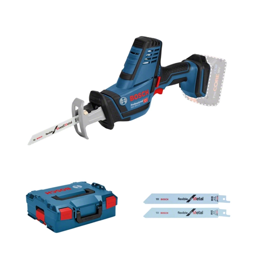 Bosch Akku Säbelsäge GSA 18 V-LI C Professional in L-Boxx Koffer und Zubehör