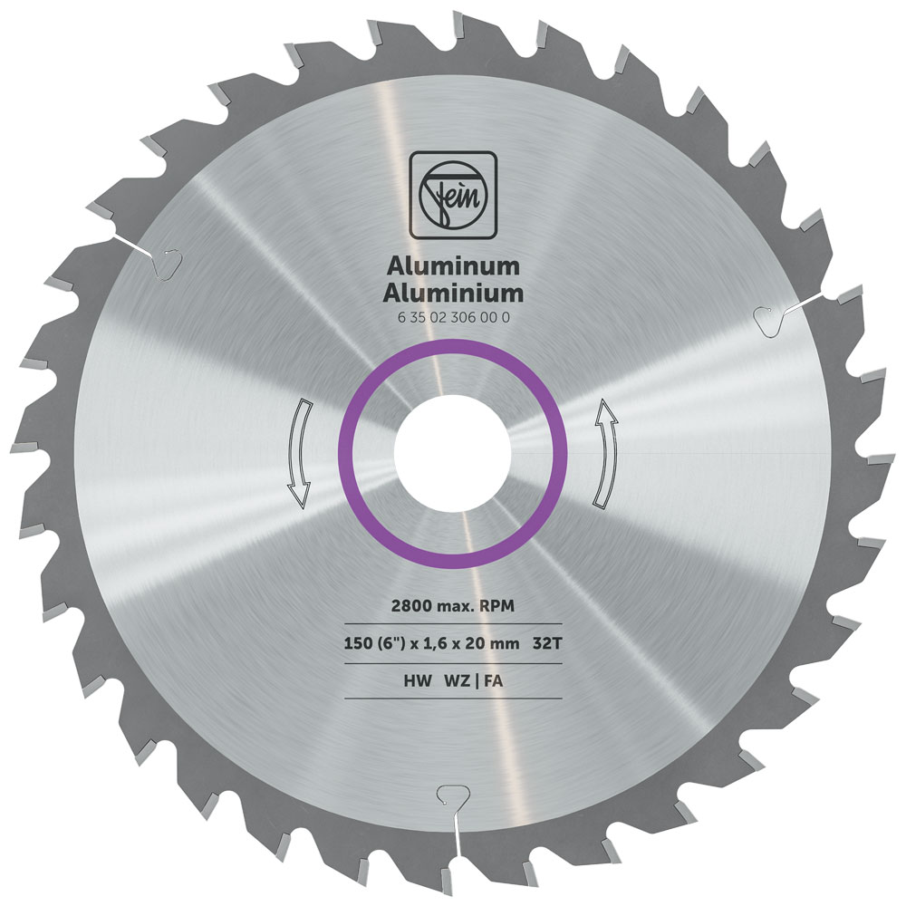 Fein Handkreissägeblatt für Aluminium 150mm. Hauptbild.