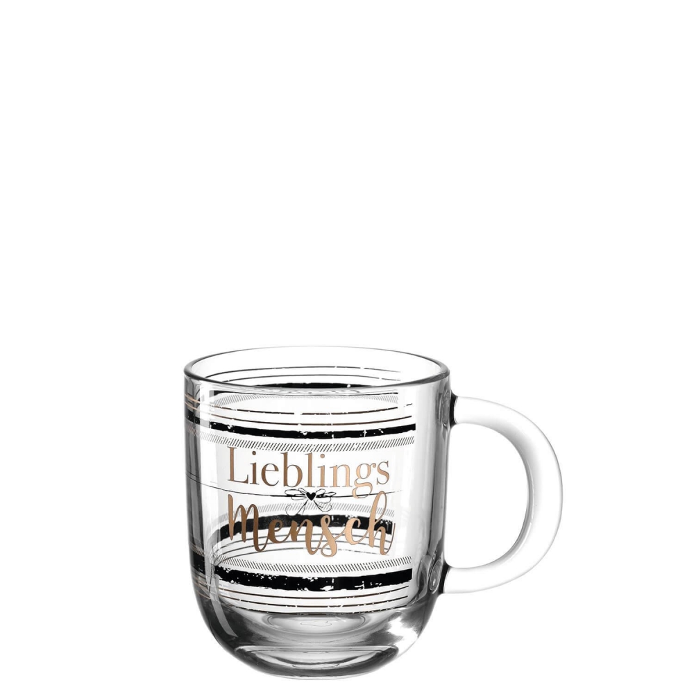 Leonardo 400ml Tasse Glas Emozione Lieblingsmensch 