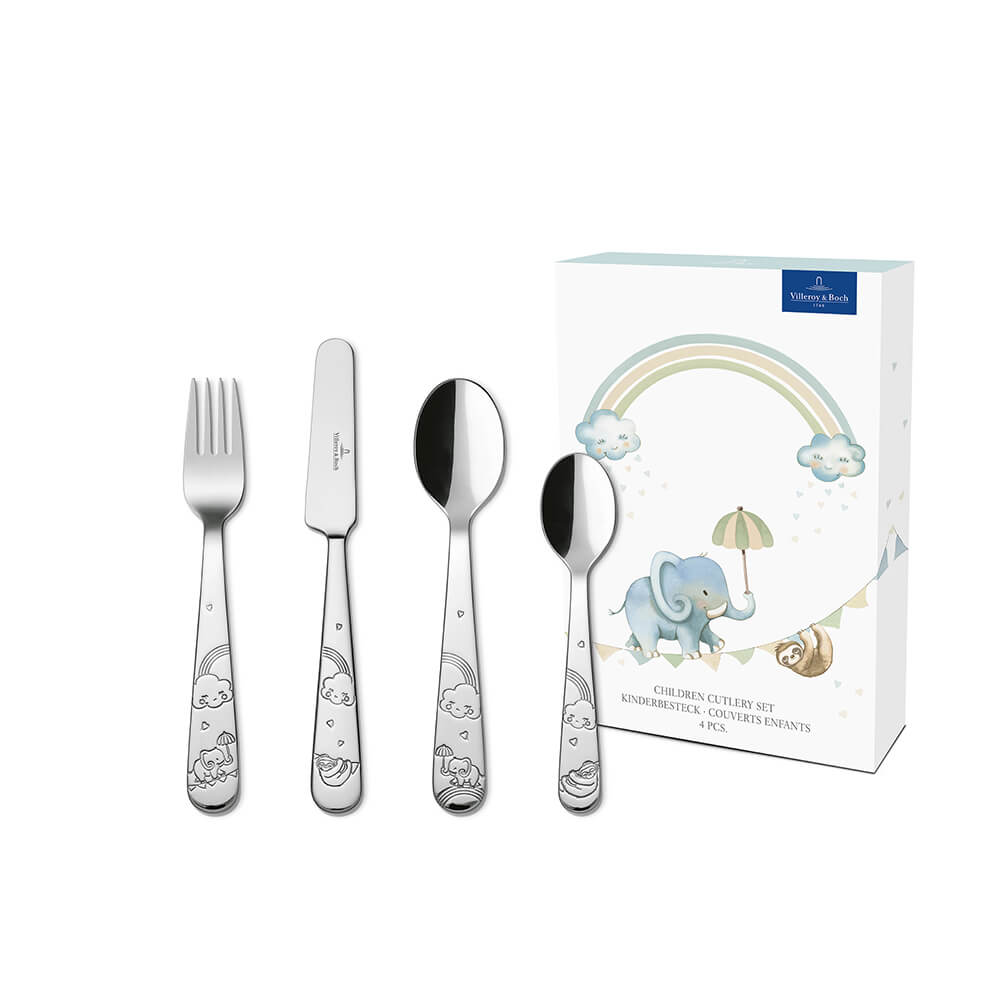 Villeroy & Boch Kinderbesteck Walk like an Elephant 4-teilig. Hauptbild.