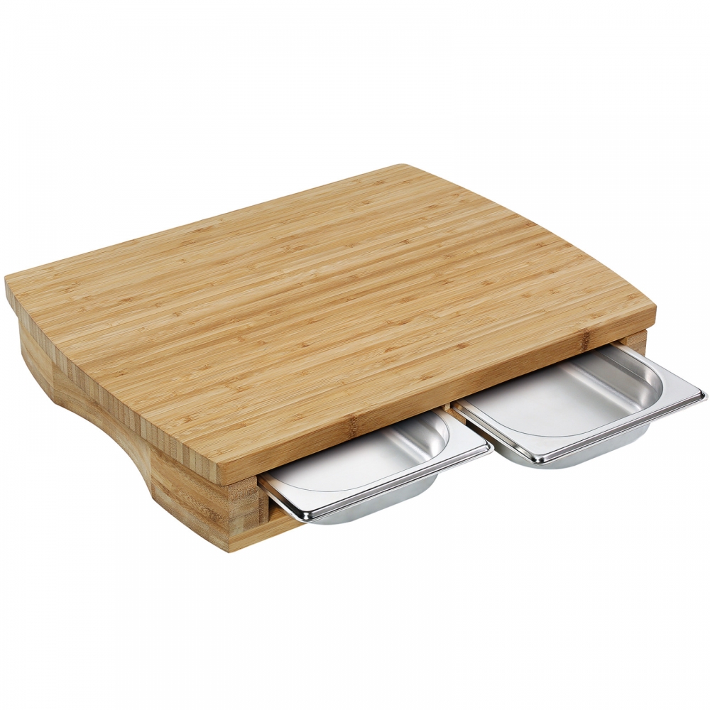 Zassenhaus 46x35cm Arbeitsbrett Station TWO Bambus Edelstahl