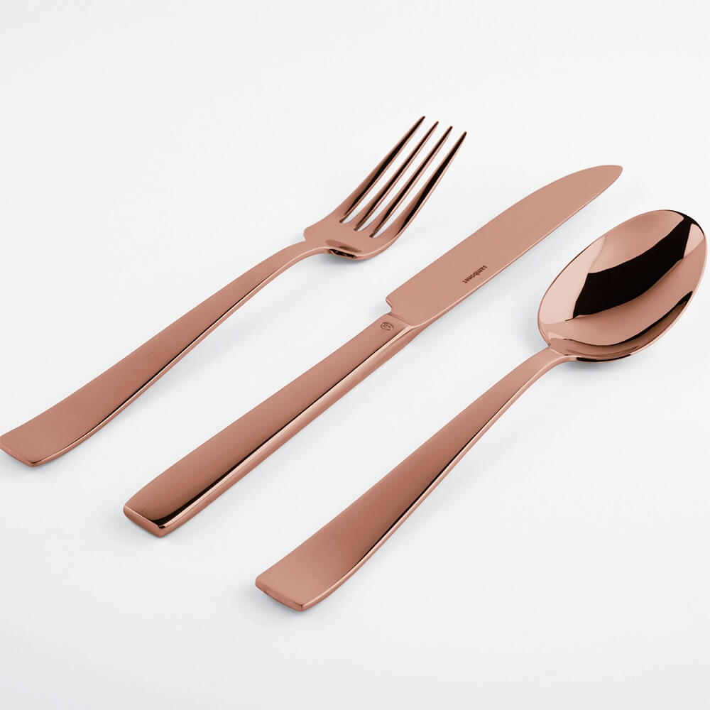 Sambonet Besteckset 30-tlg. Flat Mirror Copper. Detailbild.