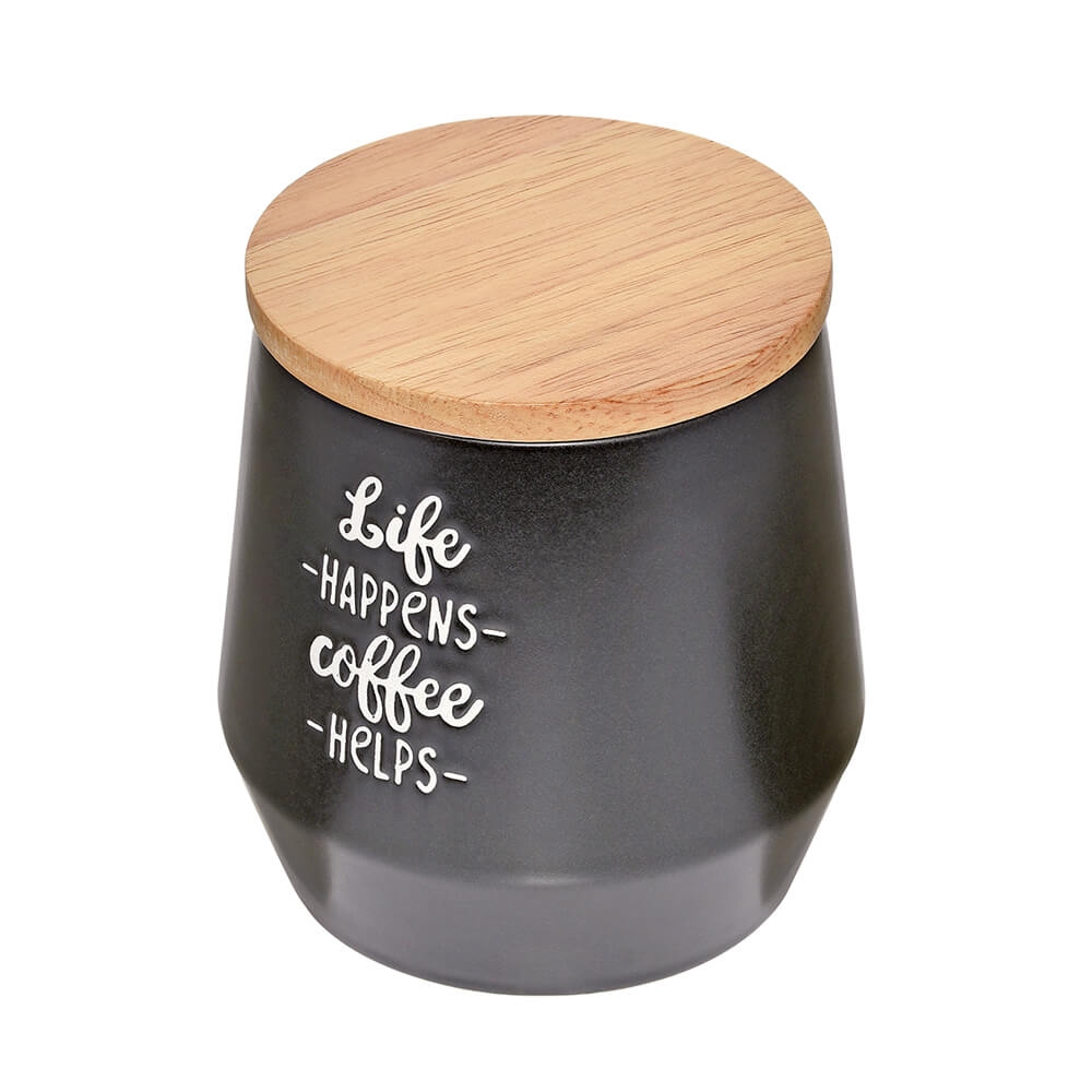 Cilio Vorratsdose Coffee Culture 500ml schwarz matt