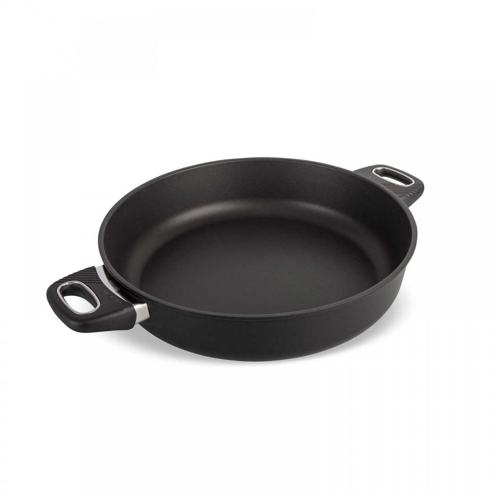 Gastrolux 32cm Bratpfanne hoch mit 2 Griffe Aluguss mit Biotan Plus Versiegelung