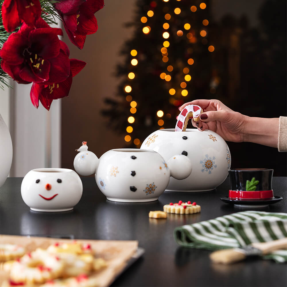 Villeroy & Boch Schneemann Dose Christmas Toys Memory. Stimmungsbild.