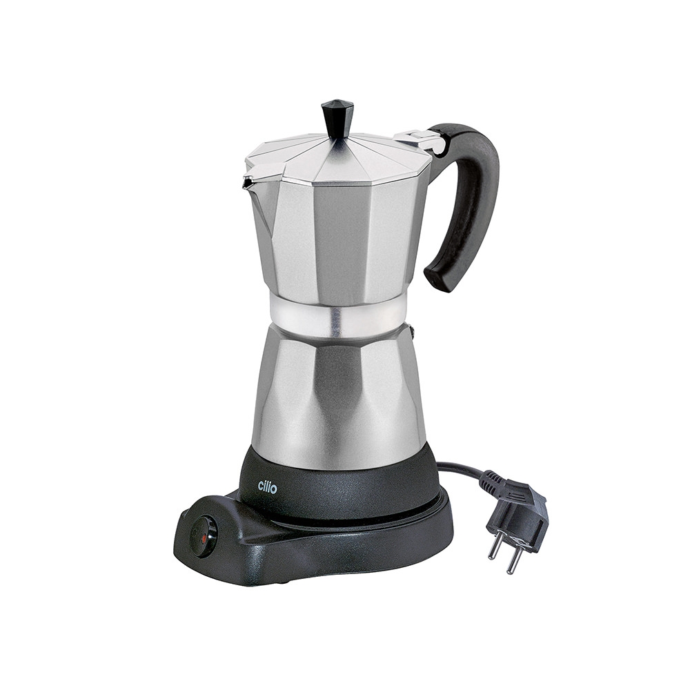 Cilio elektrischer Espressokocher Classico für 6 Tassen Aluminium 