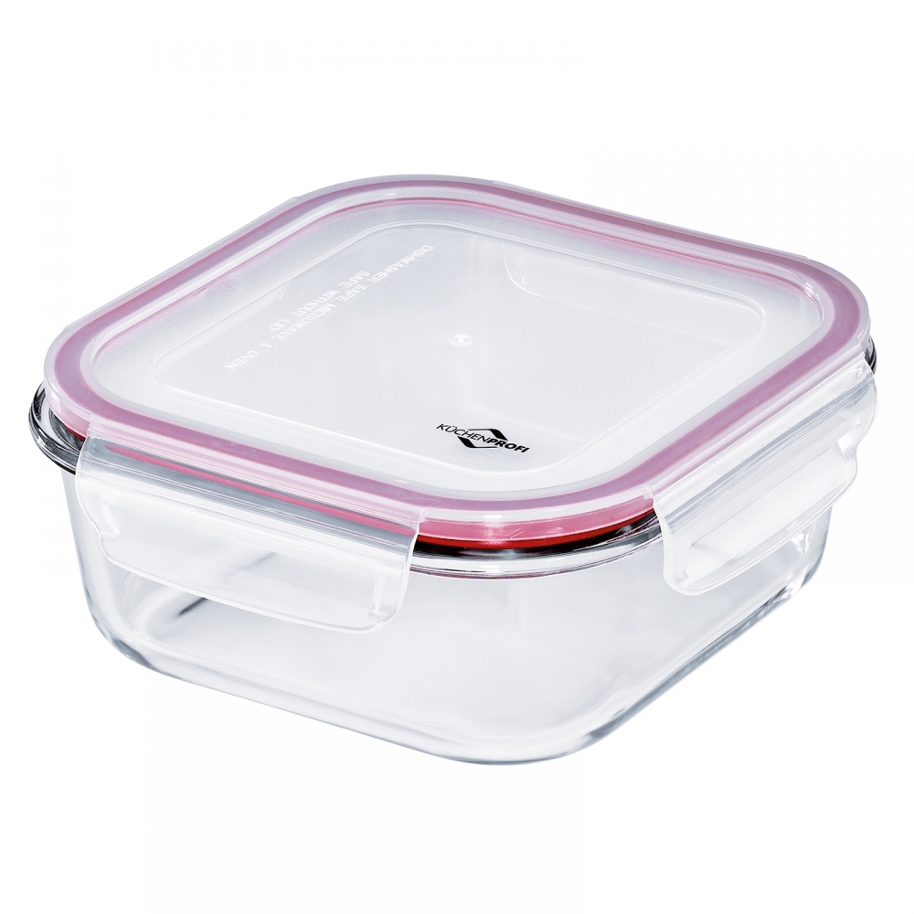 Küchenprofi 18cm 1200ml Lunchbox Vorratsdose Glas quadratisch auslaufsicher 1001803518