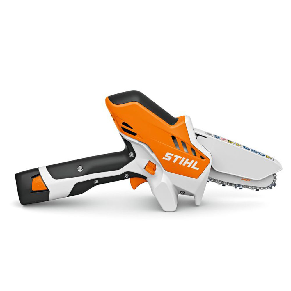 Detailbild der Stihl GTA 26 – scharfes Schwert und stabile Führung für präzise Schnitte