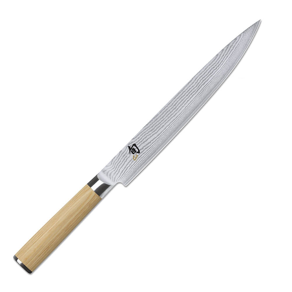 KAI Schinkenmesser Shun Classic White 23cm. Detailbild.