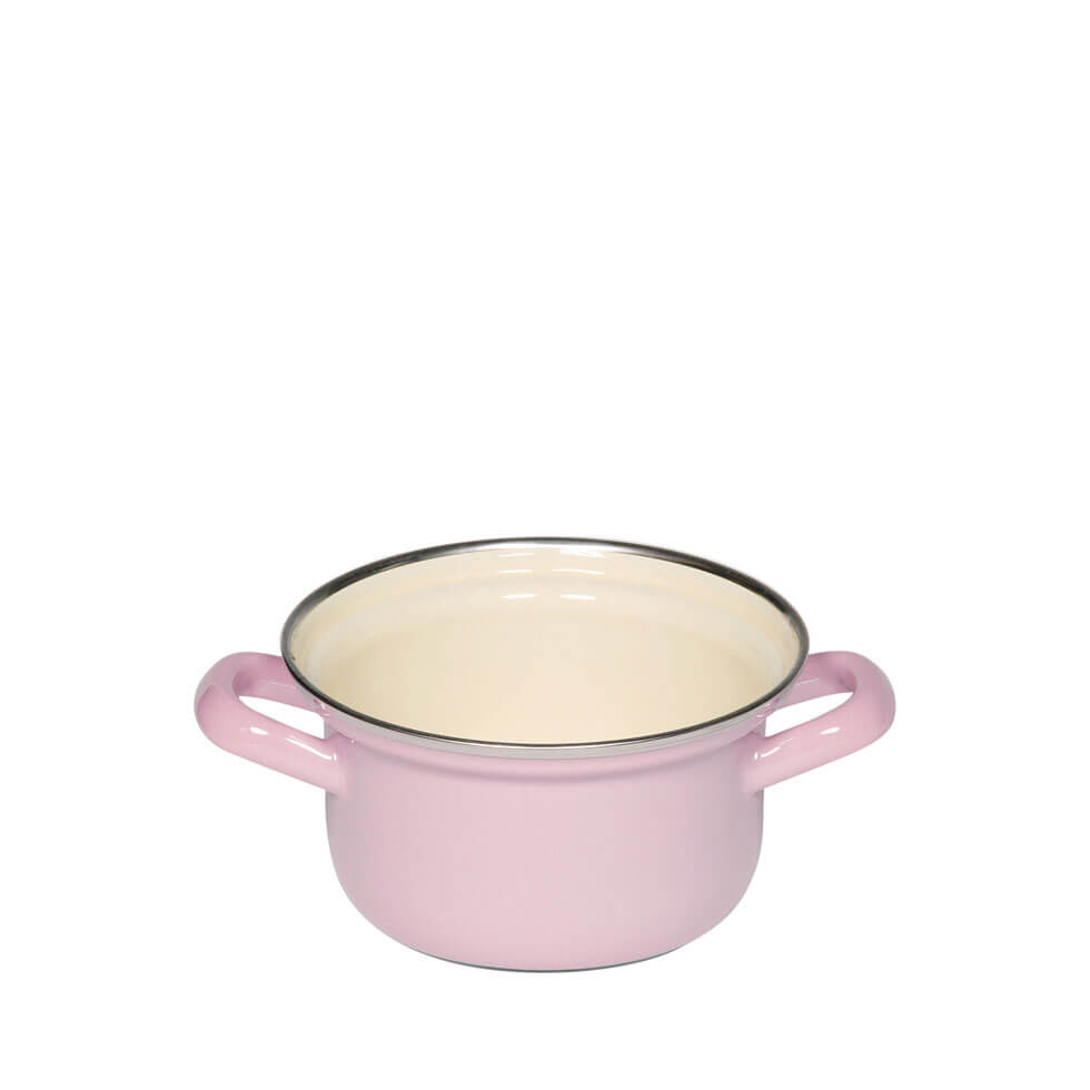 Riess Kasserolle mit Chromrand Rosa 12cm