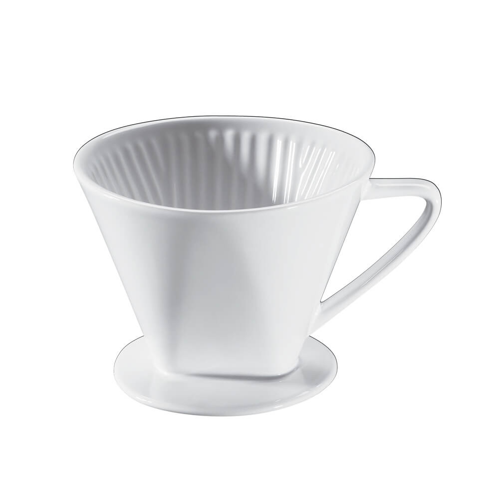 Cilio Kaffeefilter Größe 4 Keramik. Farbauswahl Weiß.