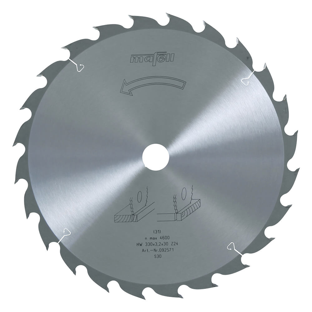 Mafell Sägeblatt-HM 330 x 2,2/3,2 x 30 mm, Z 24, WZ