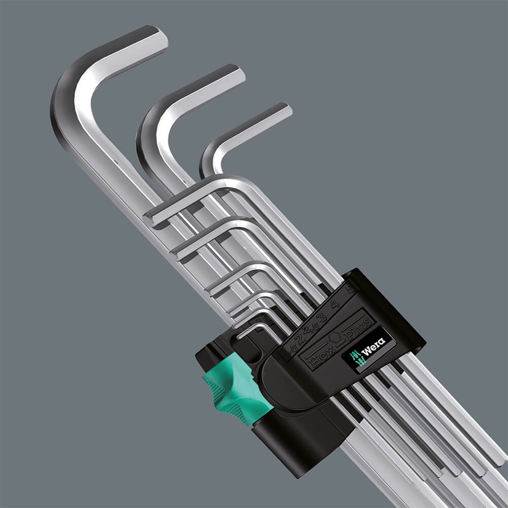 Wera Winkelschlüsselsatz 950 9 Hex-Plus 1 SB 9-teilig. Detailbild.