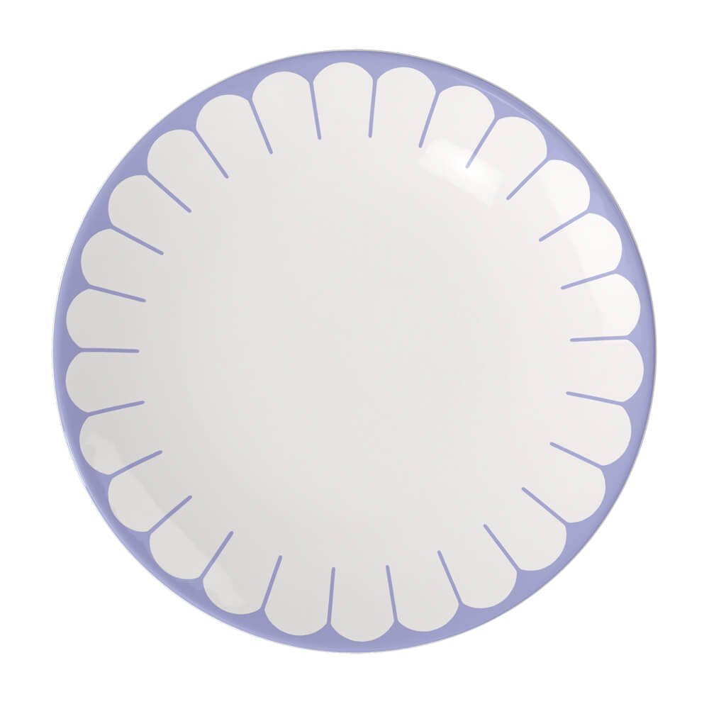 Villeroy & Boch Fleur Bleu Speiseteller, Hauptansicht. Zeigt das komplette Design.