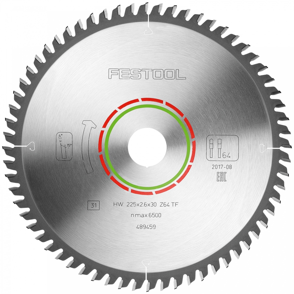 Festool Spezial-Sägeblatt 225x2,6x30 TF64 489459 Detail