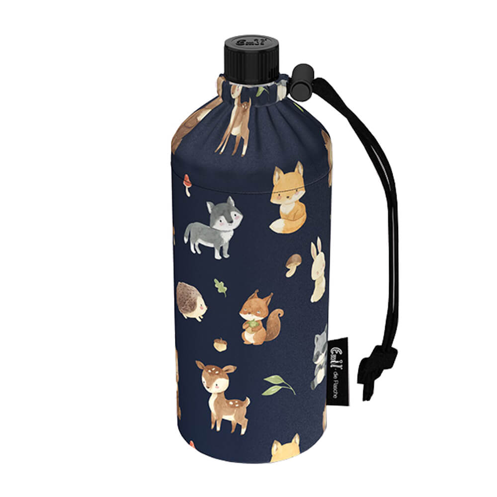 Emil die Flasche 0,4 Liter Trinkflasche mit Isolierung und Flaschenbeutel - Waldfreunde