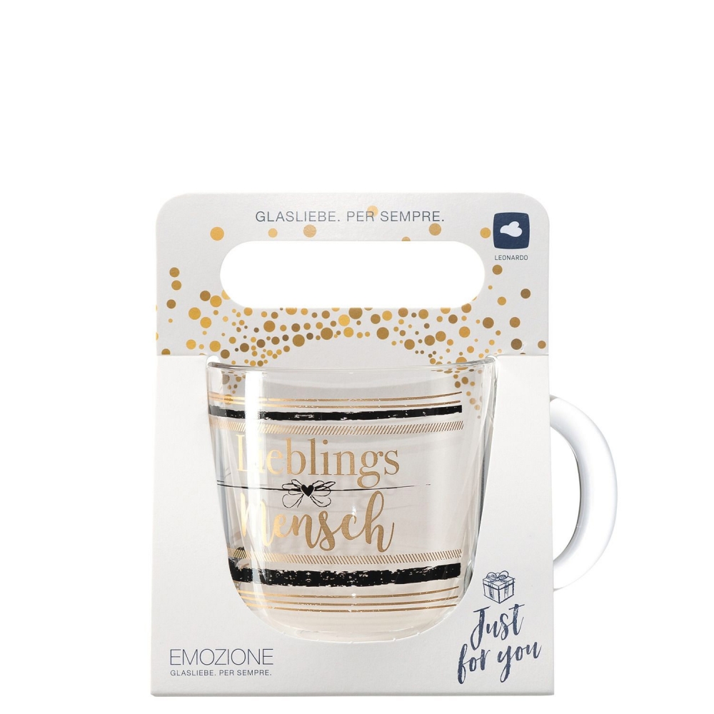 Leonardo 400ml Tasse Glas Emozione Lieblingsmensch 